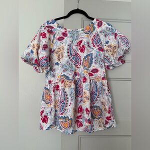 JODIFL Multicolor Floral Puff Sleeve Blouse